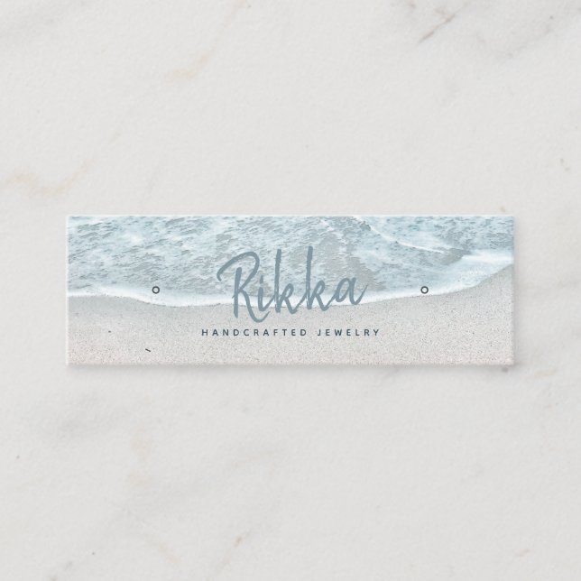Turquioise Ocean Stube Earring Display Card Mini Visitenkarte (Vorderseite)