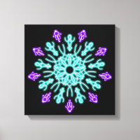 Turquiose und lila neonale Blume