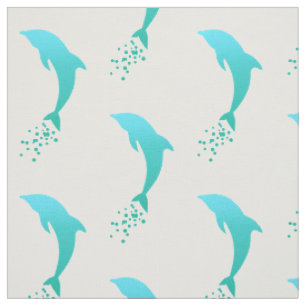 Turquise blauer springender Delphin mit Stoff