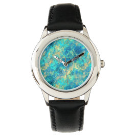 Turquise Crumpled Textur Armbanduhr