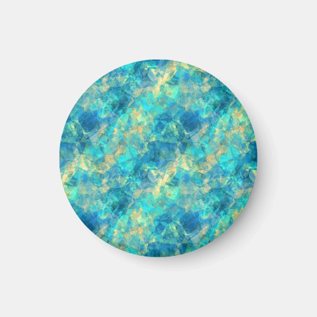 Turquise Crumpled Textur Magnet (Vorne)