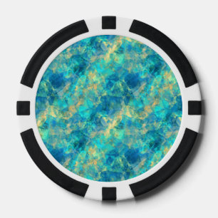 Turquise Crumpled Textur Pokerchips