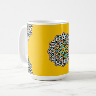 Turquise und gelber Marmor marokkanischer Mosaik Kaffeetasse