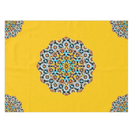 Turquise und gelber Marmor marokkanischer Mosaik Tischdecke