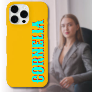 Turquoise 3D Red Modern Name Funny Amber iPhone 16 Pro Max Hülle