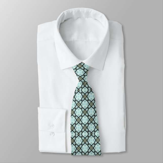 Turquoise Aqua Bleu Cravate d'entrée officielle (Attaché)
