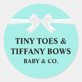 Turquoise Baby & Co. Shower Runder Aufkleber