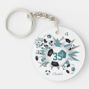Turquoise balle de football noir souffle filles ma