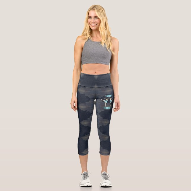 Turquoise Ballerina Capri Leggings (Vorderseite)
