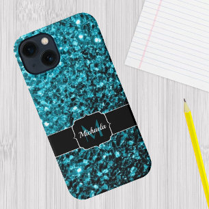 Turquoise bleu aqua faux paillettes scintillent Mo