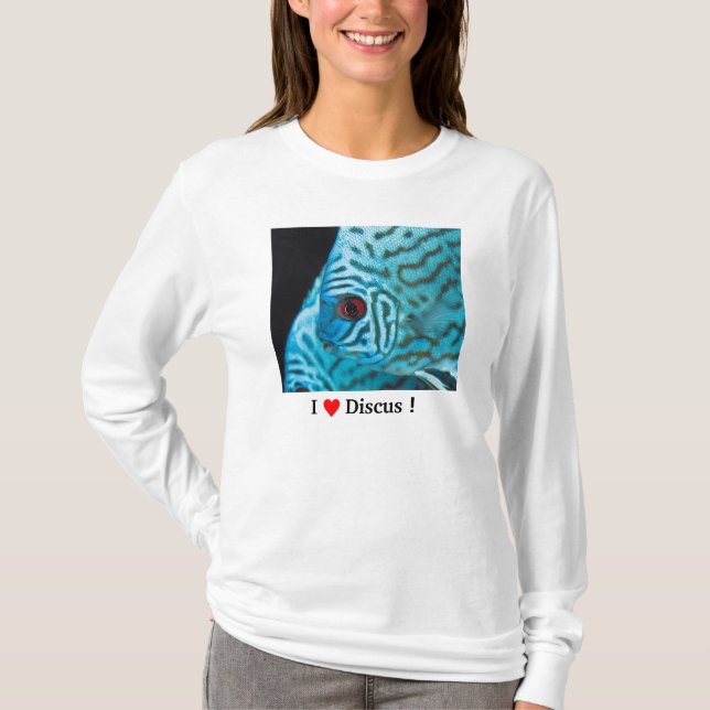 Turquoise Blue Discus T-Shirt (Vorderseite)