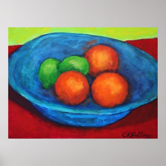 Turquoise Bowl Canvas Print Poster (Vorne)