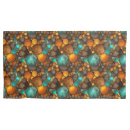Turquoise Brown Abstract Fractal Pattern Kissenbezug