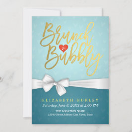 Turquoise Brunch & Brautdusche Einladung