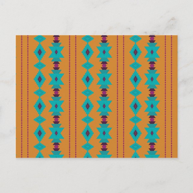 Turquoise Burnt Postkarte (Vorderseite)