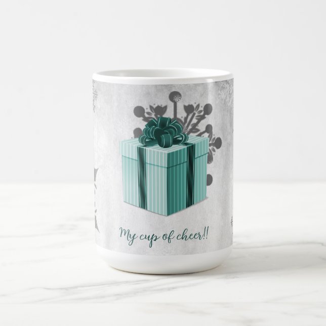 Turquoise cadeau de Noël Mug (Centre)
