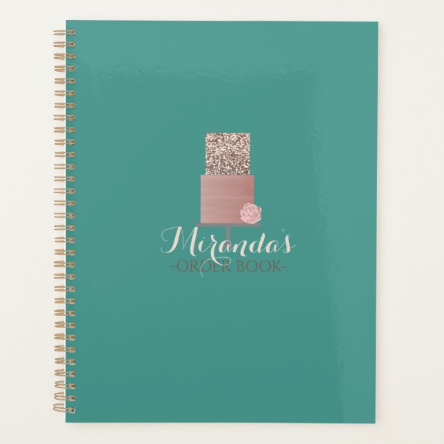 Turquoise Cake Order Book Planer (Vorderseite)