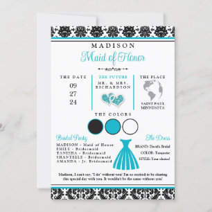 Turquoise, Cartes d'information pour demoiselles d