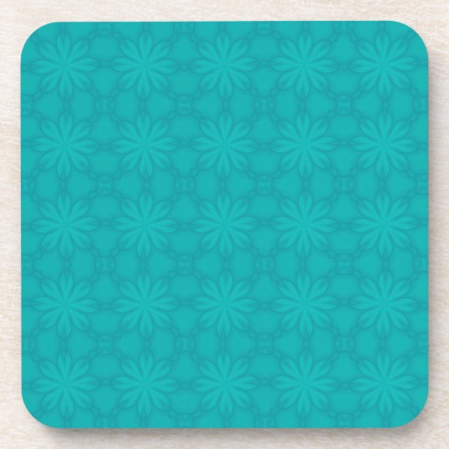 Turquoise Christmas Snow Untersetzer (Vorderseite)