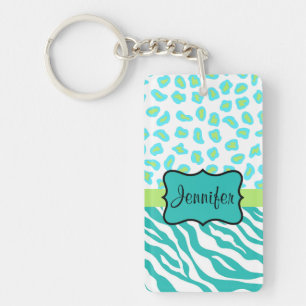 Turquoise citron vert et blanc Zèbre et peau de g