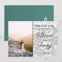 Turquoise Colorado Passport Carte de remerciements