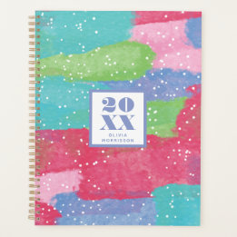 Turquoise colorée, rose et rouge Art Abstrait