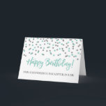 Turquoise Confetti Daughter - Law Birthday Card Karte<br><div class="desc">Geburtstagskarte für Juristentochter mit türkisfarbenem und silberfarbenem,  modernem Konfetti-Glitzer. Bitte beachten Sie,  dass Glitzer-Effekt nur fotografische Wirkung ist.</div>
