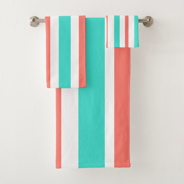 Turquoise Coral White Stripes (En situation)