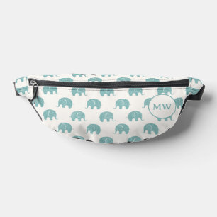 Turquoise Cute Elephant Motif