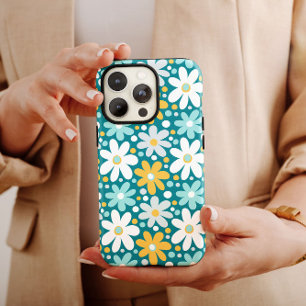Turquoise Daisy Flower iPhone 14 Case-Mate Case-Mate iPhone 14 Hülle