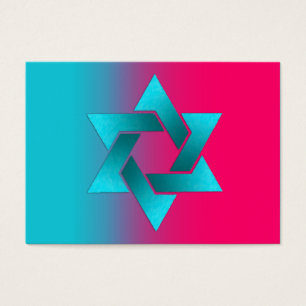 Turquoise de bat mitzvah et étoile de David rose