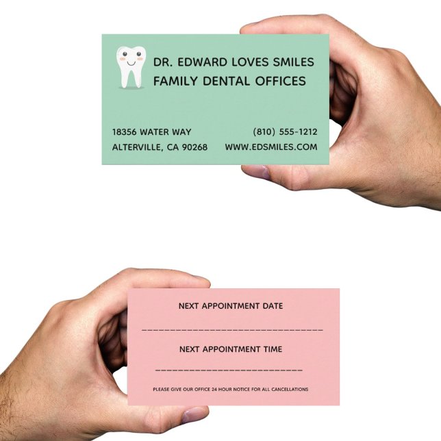 Turquoise Dentist Carte de visite - Cartes Dentist (Créateur téléchargé)