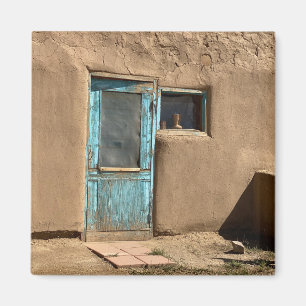 Turquoise Door Taos Pueblo Fotografie Magnet