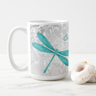 Turquoise dragonfly Personnalisée Coffee Mug