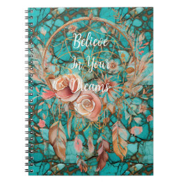 Turquoise Dream Catcher Notizblock