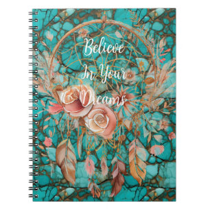 Turquoise Dream Catcher Notizblock