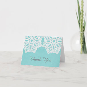 Turquoise Elegance Lace Danke Karte