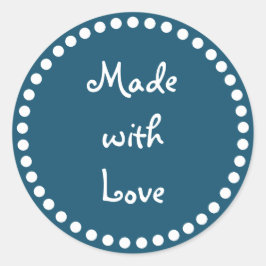 Turquoise et blanc fait avec autocollant d'amour