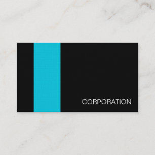 Turquoise et carte de visite moderne noir barré