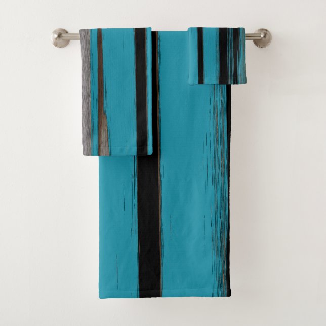 Turquoise Et Noire - Bandes D'Art Abstraites (En situation)