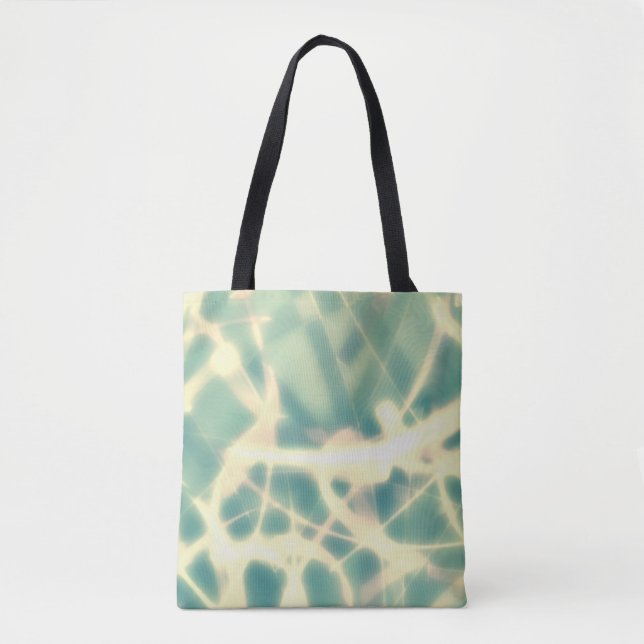Turquoise et toiles de lumière sur un sac fourre-t (Devant)