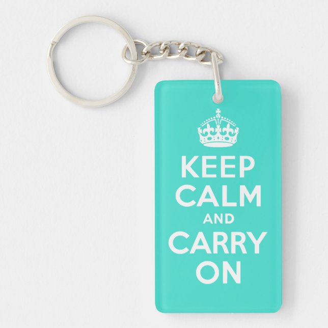 Turquoise Gardez le calme et continuer sur Porte - (Devant)