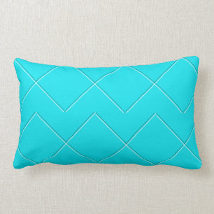 Turquoise Géométrique Moderne Coussin Lumbar intér