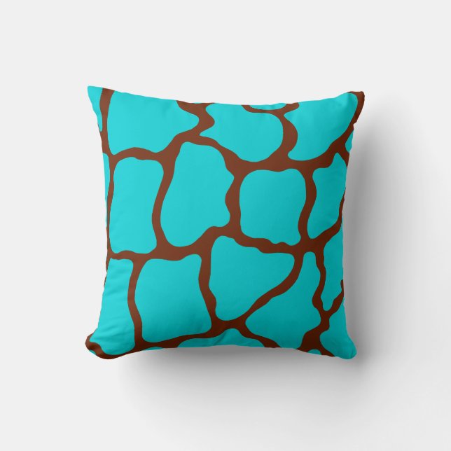 Turquoise Giraffe Pillow Kissen (Vorderseite)