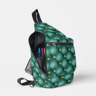Turquoise Gold Diamant Tufstein Crossbody Bag