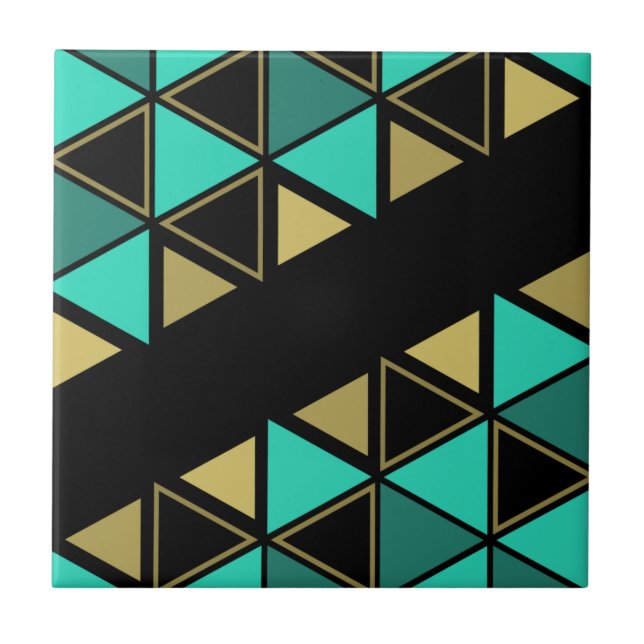 Turquoise Gold Fliese (Vorderseite)