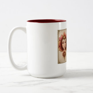 Turquoise & Gold Gol Banoo – Persian Floral Lady A Zweifarbige Tasse