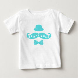 Turquoise Hat Mustache Lässig Baby Boy T - Shirt