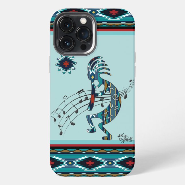 Turquoise Kokopell iPhone Case 13 Pro Max Hülle (Rückseite)