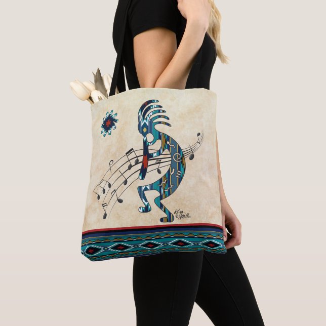 Turquoise Kokopelli Tote Bag Tasche (Von Nahem)